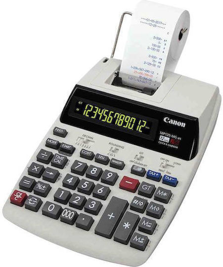 Canon MP120MGII Αριθμομηχανή Χαρτοταινίας 12 Ψηφίων σε Λευκό Χρώμα