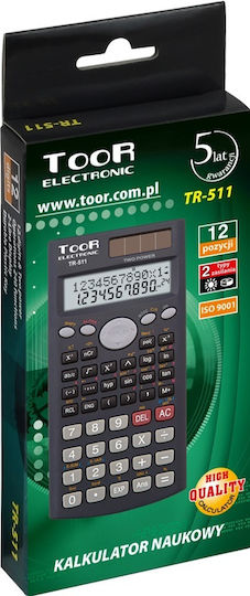 TooR Toor Calculator Scientific Pocket 12 Digits in Black Color 1pcs