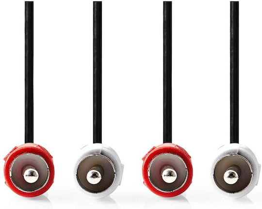 Nedis Cablu Audio Stereo 2 RCA Masculin La Masculin 3m Conexiune Stabilă Negru