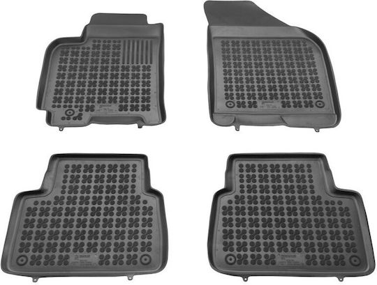 Rezaw Plast Satz Vorder- und Hintermatten Wannenartig 4Stück aus Gummi für Chevrolet Lacetti 1999+ Schwarz