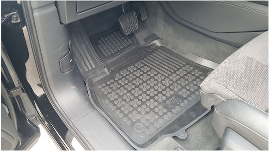 Rezaw Plast Set of Front and Rear Mats 4pcs Tray Type for Audi e-tron 2018+ Black