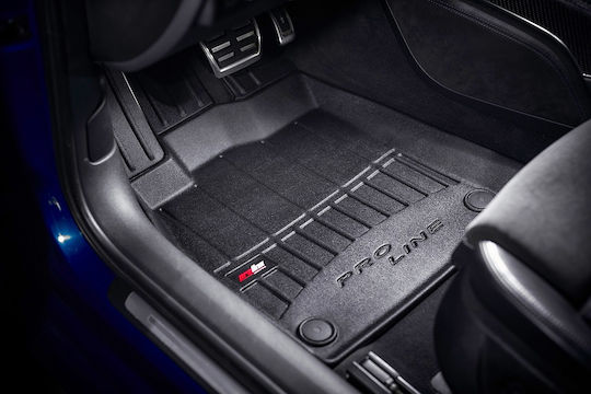 Frogum Satz Vorder- und Hintermatten 4Stück aus TPE für BMW Serie 3 2013-2021 Schwarz