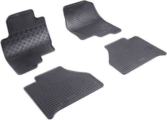 Rigum Set of Front and Rear Mats 4pcs for Nissan Navara 2007 Black