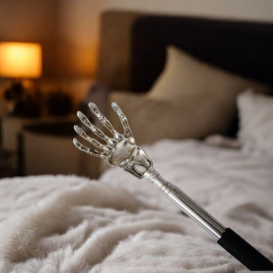 Foldable Back Head Scratcher Telescopic Handle Massager Gadget Black