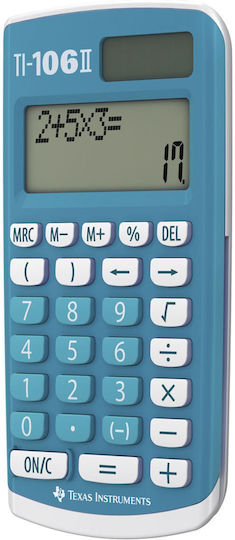 Texas Instruments Ti 106 Ii Αριθμομηχανή 10 Ψηφίων σε Γαλάζιο Χρώμα