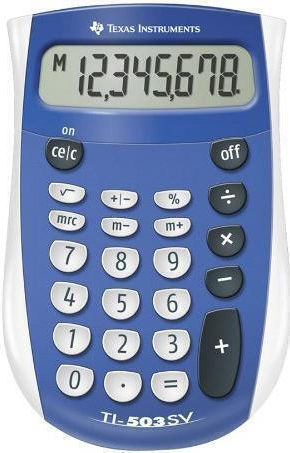 Texas Instruments Αριθμομηχανή Τσέπης σε Μπλε Χρώμα