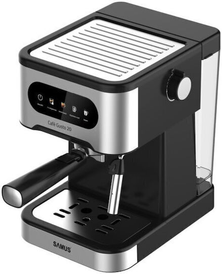 Samus Cafe Gusto 20 Μηχανή Espresso 1350W Πίεσης 20bar Γκρι