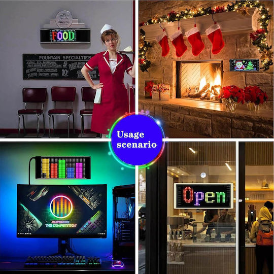 LED Sign One - Sided 7x17.3cm RGB