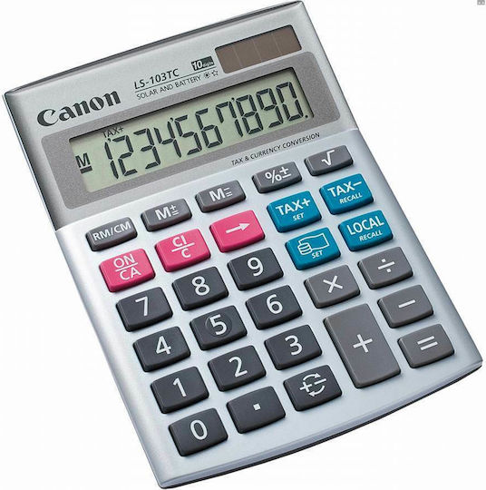 Canon LS-103TC Calculator 10 Cifre în Culoarea Argintiu 1buc