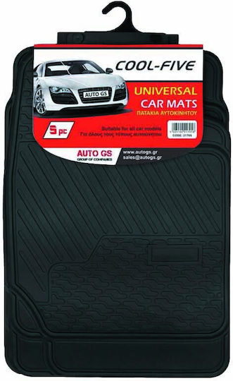 Auto Gs Σετ Μπροστινά και Πίσω Πατάκια Universal 5τμχ Μαύρα