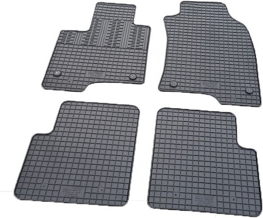 Cik Set of Front and Rear Mats 4pcs for Fiat Panda Black