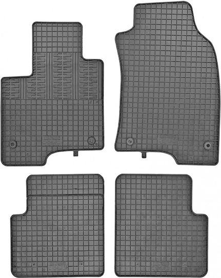 Cik Set of Front and Rear Mats 4pcs for Fiat Panda Black