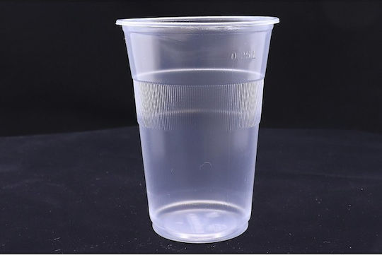 Lux Plast Lux Plast Disposable Cup Plastic Transparent 330ml 50pcs