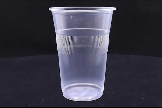 Lux Plast Lux Plast Disposable Cup Plastic Transparent 330ml 50pcs