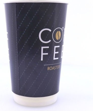 Coffee Roasters Ποτήρι μιας Χρήσης Χάρτινo Διπλότοιχο Μαύρο 480ml 25τμχ