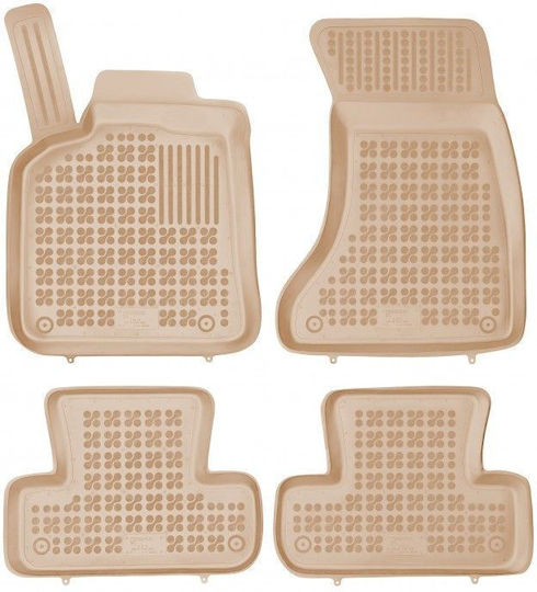 Rezaw Plast Set of Front and Rear Mats 4pcs Tray Type for Audi Q5 2008-2017 Beige