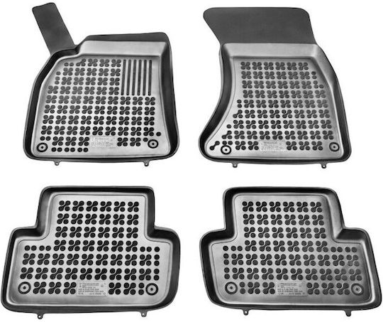 Rezaw Plast Set of Front and Rear Mats 4pcs Tray Type for Audi A4 2014+ Black
