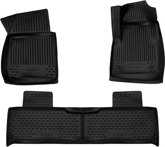 Novline Set of Front and Rear Mats 4pcs Tray Type for Hyundai IONIQ 2020 Black