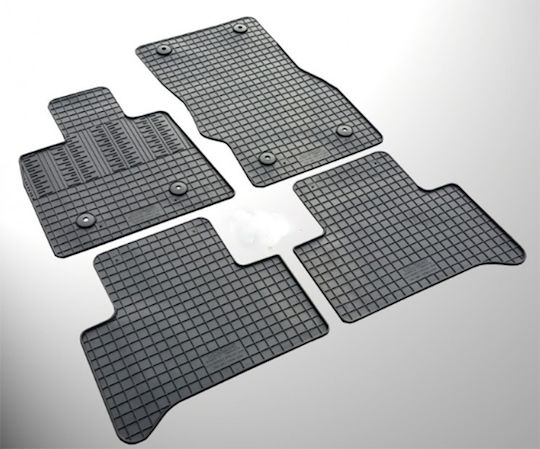 Cik Set of Front and Rear Mats 4pcs for Alfa Romeo Stelvio 2017+ Black