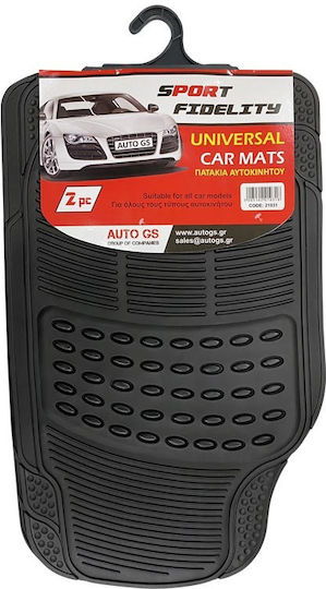Auto Gs Μπροστινά Πατάκια Universal 2τμχ Μαύρα