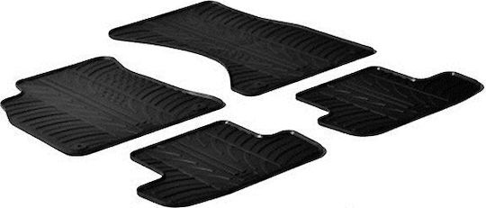 Lampa Set of Front and Rear Mats 4pcs Tray Type for Audi A4 2016 Black