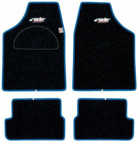 Simoni Racing Satz Vorder- und Hintermatten Universal 4Stück aus Teppichboden Blau / Schwarz