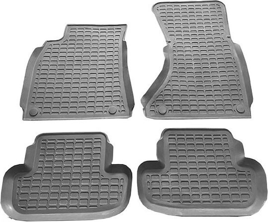 Auto Gs Set of Front and Rear Mats 4pcs Tray Type for Audi A5 2007+ Brown
