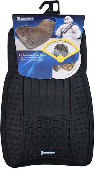 Michelin Satz Vorder- und Hintermatten Universal 4Stück aus Gummi Schwarz