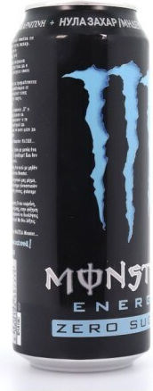 Monster Absolutely Zero Energy-Drink mit Kohlensäure, Zuckerfrei in Kiste 500ml