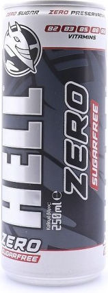 Hell Zero Black Енергийна напитка с Газировка, Без Захар в Кутия 250мл