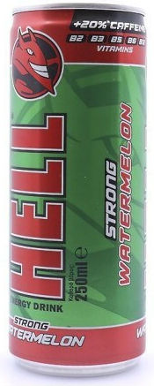 Hell Strong Energy Drink Watermelon με Ανθρακικό σε Κουτί 250ml