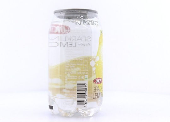 OKF Sparkling Erfrischungsgetränk Zitrone mit Kohlensäure in Kiste 350ml