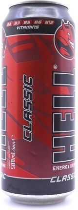 Hell Classic Energy-Drink mit Kohlensäure in Kiste 500ml