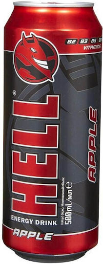Hell Energy Drink Apple με Ανθρακικό σε Κουτί 500ml
