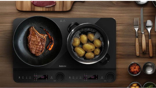 Salente Smart Domino Induction Cooktop Autonomous with Child Lock Function 57.4x36.3εκ.