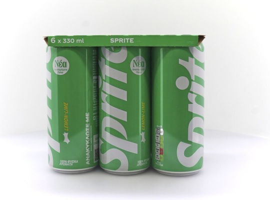 Sprite Γκαζόζα Lemon Lime με Ανθρακικό σε Κουτί 6x330ml