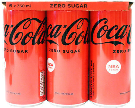 Coca-Cola Zero Газирана Напитка Без Захар в Кутия 6x330ml