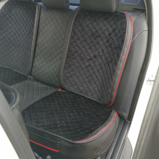 Huse Scaune Idealstore Față + Spate Confortabile Durabile Antiderapante Respirabile Culoare Neagră