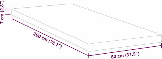 vidaXL Matratzentopper Einzel Polyester 80x200x7cm