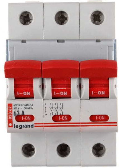 Legrand Τριπολικός Διακόπτης Ράγας 63A