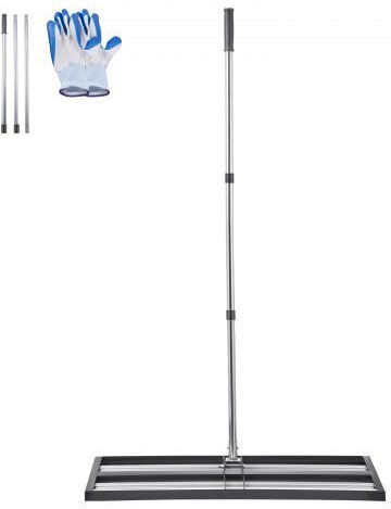 Vevor 36x10in Lawn Leveling Rake 83.9 In Adjustable Handle Yard Garden