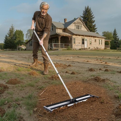Vevor 36x10in Lawn Leveling Rake 83.9 In Adjustable Handle Yard Garden