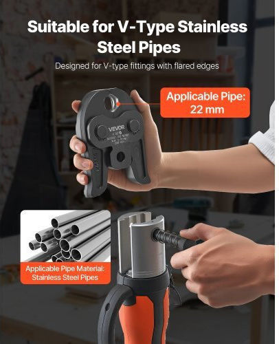 Vevor V22 Pressing Jaw 22mm Press Jaw Suitable For V-Type Stainless Steel Pipes