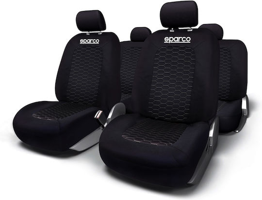 Sparco Set Huse Auto 4buc Catifea Negru