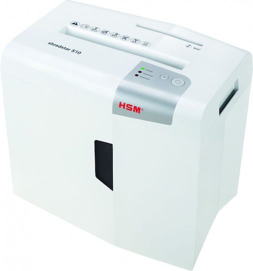 HSM S10 6mm Strip Cut 10-Sheet CD and Paper Shredder