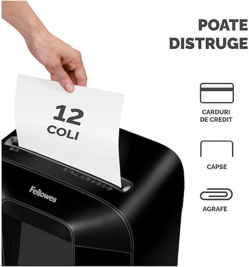 Fellowes Καταστροφέας Εγγράφων LX 85 Micro Cut 12 Φύλλων με Κάδο 19lt