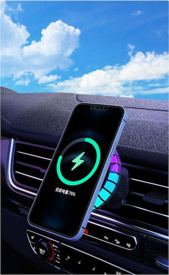 Suport Magnetic pentru Telefon Auto Idealstore Încărcare Wireless Model Universal Orice Tip de Telefon Lumină Ambientală RGB Multicolor pentru Jocuri
