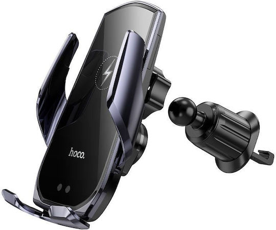 Hoco Suport Auto pentru Telefon cu cârlige reglabile și Încărcare Wireless Neagră