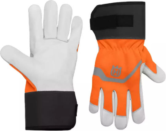 Husqvarna Classic Gloves for Work Orange Leather/Cotton 1pcs