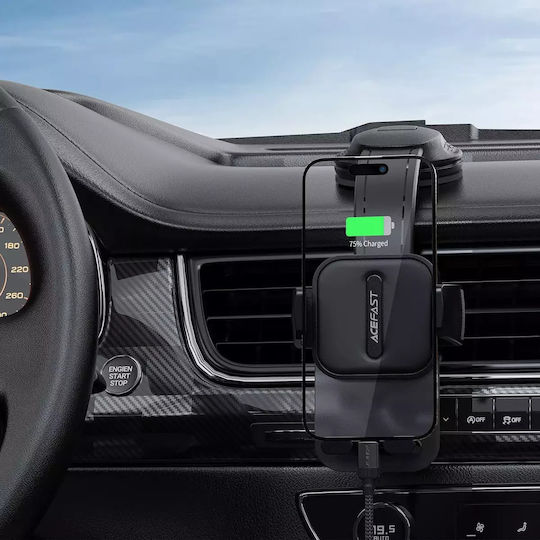 Acefast Car Mobile Mount with Adjustable Hooks Black